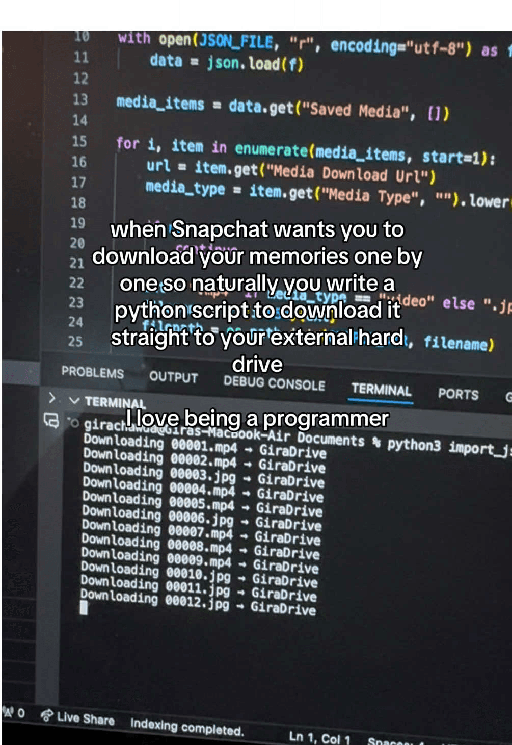 Python script to save Snapchat memories